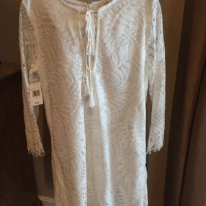 NEW LACE BEIGE COTTON DRESS